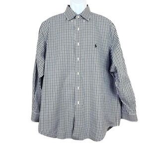RALPH LAUREN MEN CASUAL SHIRT BUTTONS DOWN PLAID Sz 17 1/2